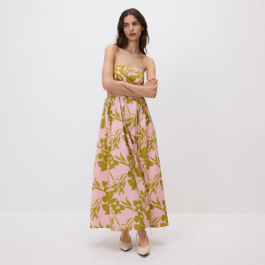Wzorzysta sukienka maxi - XS - wielobarwny - damska - Reserved - 235FH-MLC
