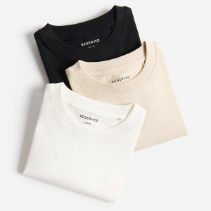 Bawełniany t-shirt 3 pack - 140 (9 lat) - beżowy - chłopcy - Reserved - 235JV-08X