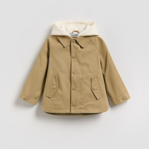 Kurtka z kapturem - 104 (3-4 lata) - beżowy - chłopcy - Reserved - 236IM-80X