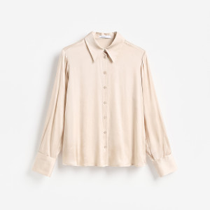 Koszula z wiskozy - XXL - beżowy - damska - Reserved - 237KR-08X