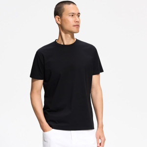 Gładki t-shirt regular fit - XL - czarny - męska - Reserved - 244JA-99X
