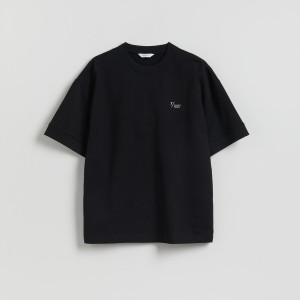 T-shirt boxy z nadrukiem - XXL - czarny - męska - Reserved - 249JA-99X