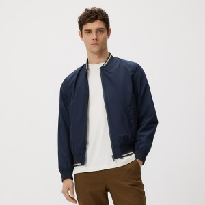 Kurtka bomberka ze stójką - L - granatowy - męska - Reserved - 256GU-59X