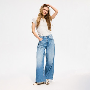 Jeansy baggy - 34 - niebieski - damska - Reserved - 267KS-50J