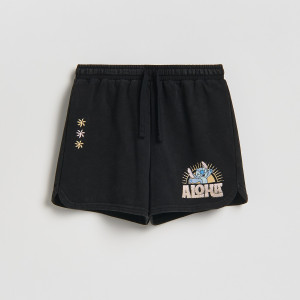 Szorty Lilo i Stitch - 122 (6-7 lat) - czarny - dziewczynki - Reserved - 268HN-99X