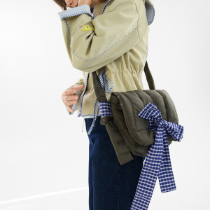 Pikowana torebka - ONE SIZE - brązowy - damska - Reserved - 268KJ-98X