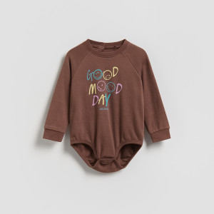 Bawełniane body SmileyWorld® - 80 (9-12 m.) - ciemnofioletowy - chłopcy - Reserved - 272HV-49X