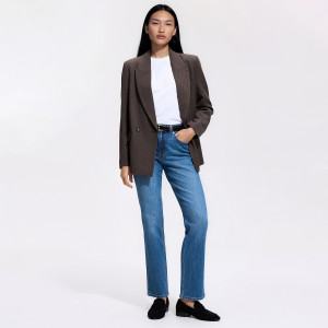 Jeansy straight slim - 44 - niebieski - damska - Reserved - 272KS-55J