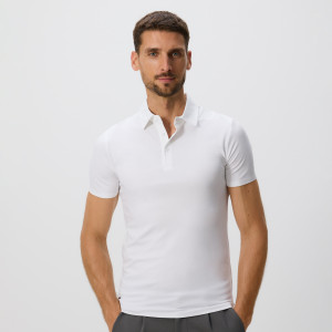 Koszulka polo slim - XL - biały - męska - Reserved - 274EF-00X