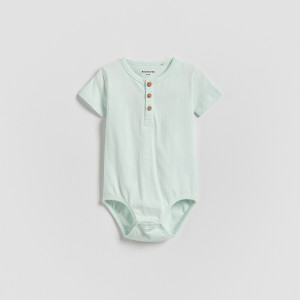 Bawełniane body - 98 (2-3 lata) - jasnozielony - chłopcy - Reserved - 274HV-07X