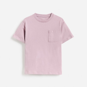 Bawełniany t-shirt z nadrukiem - 158 (12 lat) - jasnofioletowy - chłopcy - Reserved - 275JV-34X