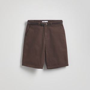 Szorty chino z paskiem - 34 - brązowy - damska - Reserved - 277BV-88X