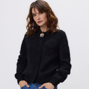 Sweter z alpaką - S - czarny - damska - Reserved - 281HM-99X