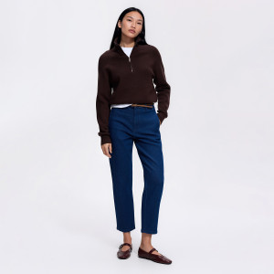 Jeansy chino z paskiem - 42 - niebieski - damska - Reserved - 282KS-55J