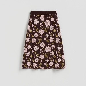 Żakardowa spódnica midi - XS - wielobarwny - damska - Reserved - 291HM-MLC