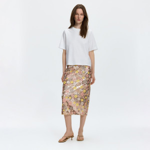 Spódnica z cekinami - XL - wielobarwny - damska - Reserved - 292KK-MLC