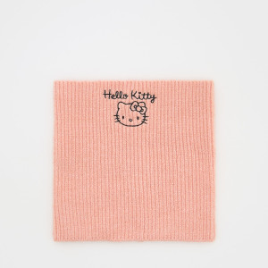 Komin z haftem Hello Kitty - ONE SIZE - brzoskwiniowy - dziewczynki - Reserved - 295CL-24X