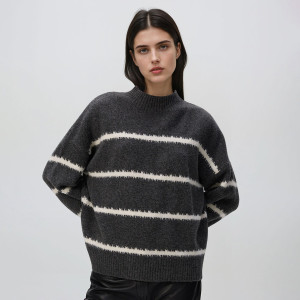 Sweter w paski - XL - szary - damska - Reserved - 296GV-85M