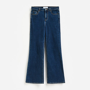 Jeansy flare comfort - 46 - granatowy - damska - Reserved - 301KS-59J