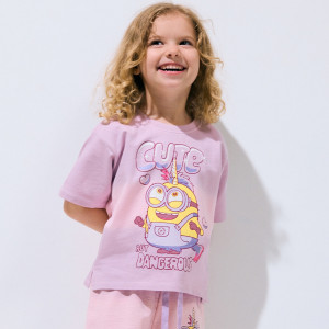T-shirt Minionki - 104 (3-4 lata) - wielobarwny - dziewczynki - Reserved - 303HU-MLC