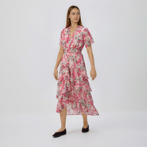 Sukienka w kwiaty - L - wielobarwny - damska - Reserved - 310HU-MLC