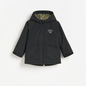 Ocieplana parka - 110 (4-5 lat) - czarny - chłopcy - Reserved - 312JP-99X