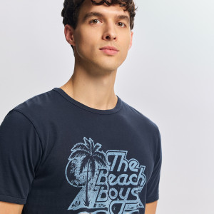 T-shirt The Beach Boys - L - granatowy - męska - Reserved - 314FP-95X