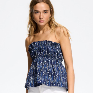 Crop top z marszczeniami - M - wielobarwny - damska - Reserved - 316HT-MLC