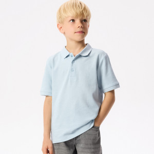 T-shirt polo - 170 (13-14 lat) - jasnoniebieski - chłopcy - Reserved - 319JV-05X