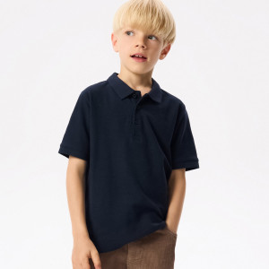 T-shirt polo - 170 (13-14 lat) - granatowy - chłopcy - Reserved - 319JV-59X