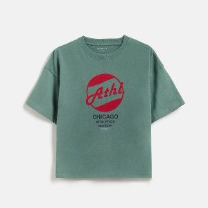 Bawełniany t-shirt - 116 (5-6 lat) - jasny zielony - chłopcy - Reserved - 320JV-97X