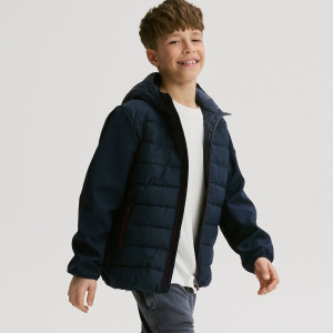 Ocieplana kurtka z kapturem - 116 (5-6 lat) - granatowy - chłopcy - Reserved - 321IL-59X