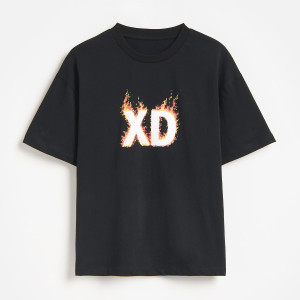 Bawełniany t-shirt z nadrukiem - 158 (12 lat) - czarny - chłopcy - Reserved - 326JV-99X