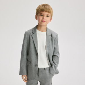 Marynarka z dodatkiem wiskozy - 116 (5-6 lat) - jasnoszary - chłopcy - Reserved - 331IL-09M