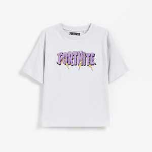 Bawełniany t-shirt Fortnite - 140 (9 lat) - jasnoniebieski - chłopcy - Reserved - 332JV-05X