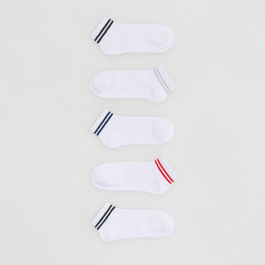 Skarpetki 5 pack - 34/36 - biały - chłopcy - Reserved - 337IR-00X
