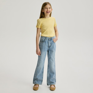 Jeansy bootcut - 122 (6-7 lat) - niebieski - dziewczynki - Reserved - 340HN-50J