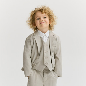 Marynarka z dodatkiem wiskozy - 104 (3-4 lata) - beżowy - chłopcy - Reserved - 340HR-80X