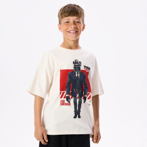 T-shirt Skibidi Toilet - 146 (10 lat) - jasnoszary - chłopcy - Reserved - 340JV-09X