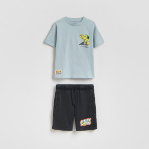 Bawełniany komplet SmileyWorld® - 170 (13-14 lat) - jasnoniebieski - chłopcy - Reserved - 342JV-05X