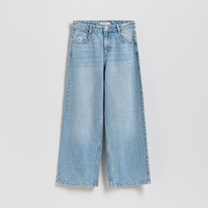 Jeansy wide leg - 158 (12 lat) - niebieski - dziewczynki - Reserved - 343HN-50J