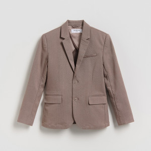 Marynarka z dodatkiem wiskozy - 140 (9 lat) - brązowy - chłopcy - Reserved - 347HR-84X