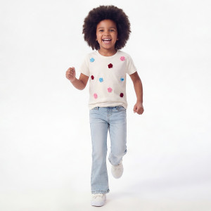 Jegginsy flare - 86 (12-18 m.) - niebieski - dziewczynki - Reserved - 350HN-05J