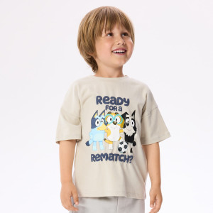 Bawełniany t-shirt Bluey - 86 (12-18 m.) - beżowy - chłopcy - Reserved - 352JV-08X