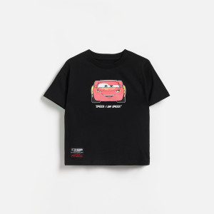 Bawełniany t-shirt Auta - 104 (3-4 lata) - czarny - chłopcy - Reserved - 355JV-99X