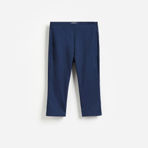 Spodnie capri - L - granatowy - damska - Reserved - 358HL-59X