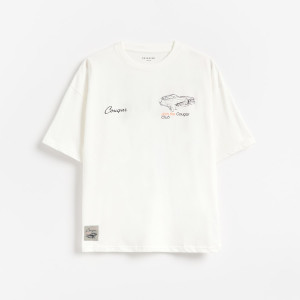 T-shirt Ford Cougar - 122 (6-7 lat) - beżowy - chłopcy - Reserved - 360JV-08X