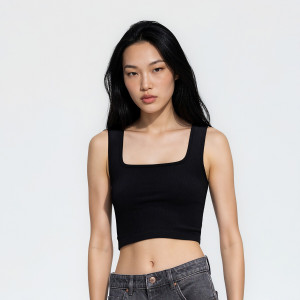 Dopasowany top - M/L - czarny - damska - Reserved - 362HT-99X