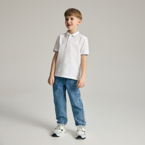 Spodnie carrot fit - 116 (5-6 lat) - niebieski - chłopcy - Reserved - 363HN-55J