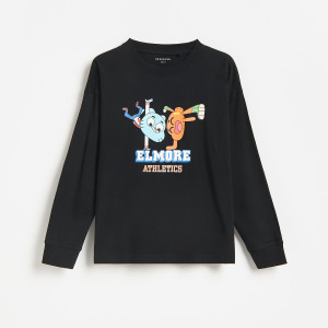 Longsleeve Niesamowity Świat Gumballa - 116 (5-6 lat) - czarny - chłopcy - Reserved - 367KM-99X